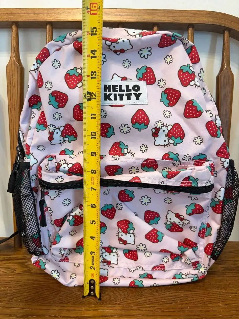 Hello Kitty 16-Inch Backpack with Strawberry All-Over Print